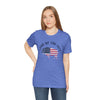 Land of the Free Graphic Tee - Unisex American Flag Buffalo T-Shirt