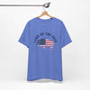 Land of the Free Graphic Tee - Unisex American Flag Buffalo T-Shirt