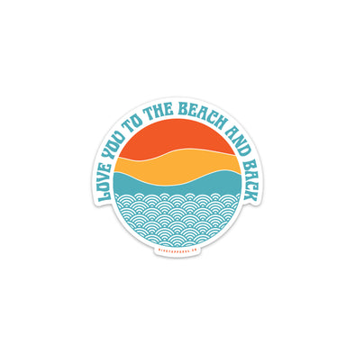 Beach and Back Sticker