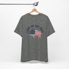 Land of the Free Graphic Tee - Unisex American Flag Buffalo T-Shirt