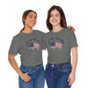 Land of the Free Graphic Tee - Unisex American Flag Buffalo T-Shirt