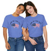 Land of the Free Graphic Tee - Unisex American Flag Buffalo T-Shirt