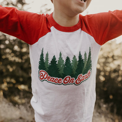 Peace On Earth Baseball Tee