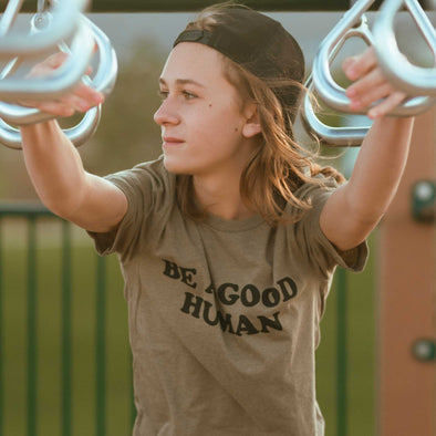 Good Human Green Adult Tee