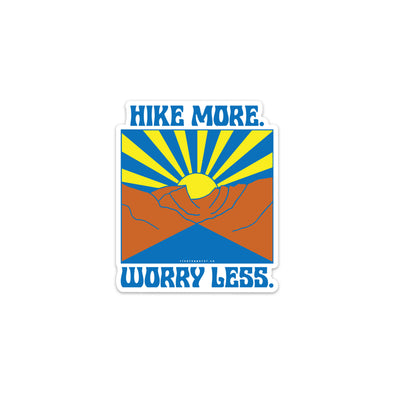 Hike More Worry Less Sticker